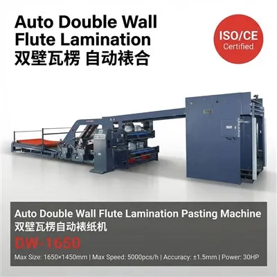 Auto dobbeltvegg fløyte laminering limmaskin